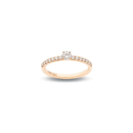 Solitaire Raynal en or rose et diamants