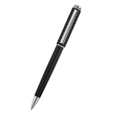 Stylo bille Chopard Ice Cube, résine noire, plaquage palladium
