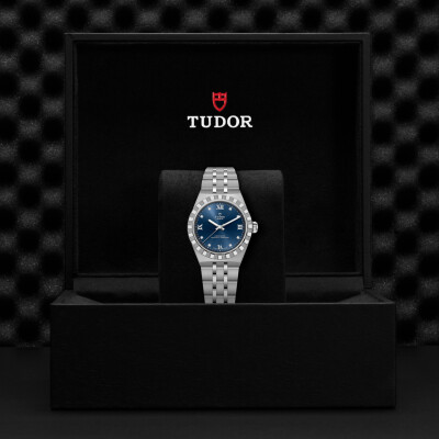 TUDOR Royal watch, 30mm steel case, Blue dial