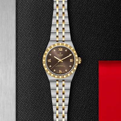 TUDOR Royal watch, 30mm steel and yellow gold case, Steel and yellow gold bracelet