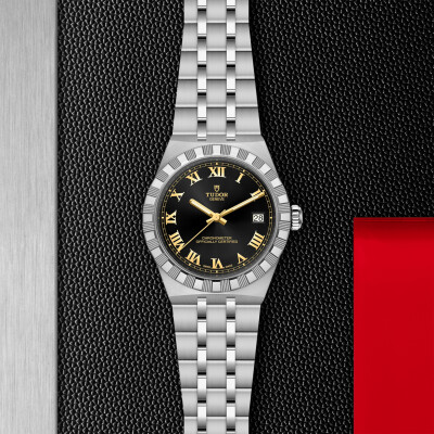 TUDOR Royal watch, 36mm steel case, Black dial