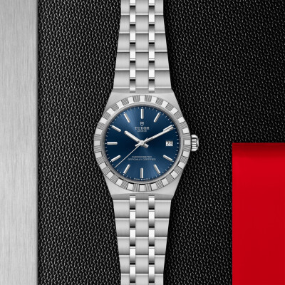 TUDOR Royal watch, 36mm steel case, Blue dial