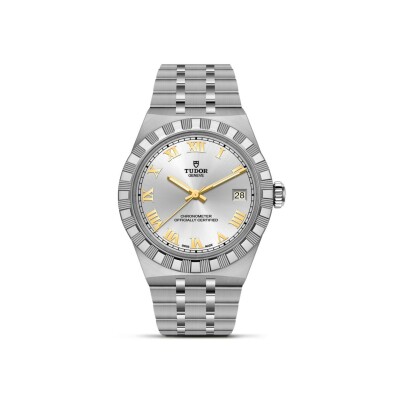 Montre TUDOR  Royal boîtier en acier, 36 mm, cadran argenté