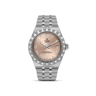 Montre TUDOR  Royal boîtier en acier, 36 mm, cadran saumon