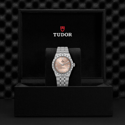 Montre TUDOR  Royal boîtier en acier, 36 mm, cadran saumon