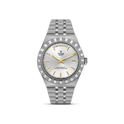 Montre TUDOR  Royal boîtier en acier, 40 mm, cadran argenté