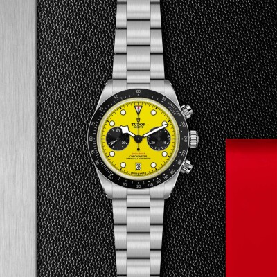 Montre TUDOR Black Bay Chrono 39 boîtier en acier, 39 mm, cadran jaune