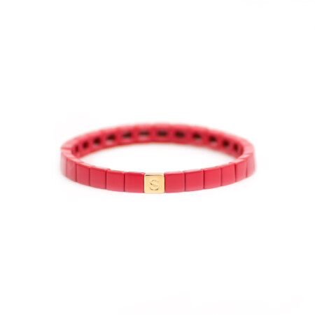 Bracelet Simone à Bordeaux Veronika en métal émaillé rose