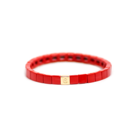 Bracelet Simone à Bordeaux Veronika en métal émaillé rouge