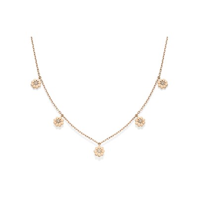 Collier Zellij en or rose et diamant