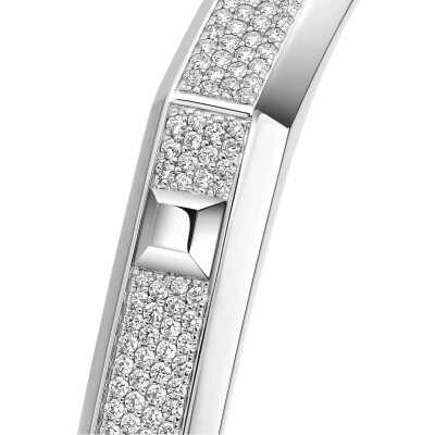 Bracelet Messika Moderniste pavé en or blanc et diamants 1.25ct