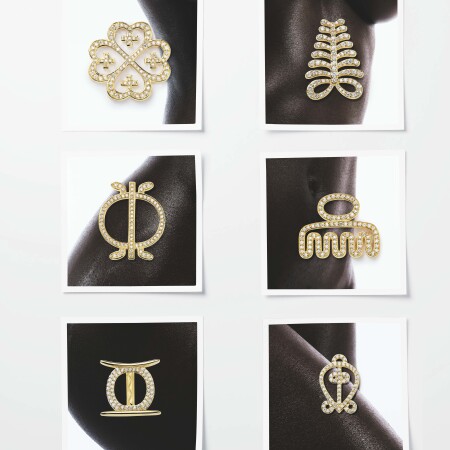 Collier Adinkra Pouvoir en or jaune et diamants