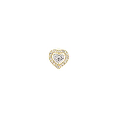 Messika Joy Cœur mono earring, yellow gold and 0.15ct diamonds