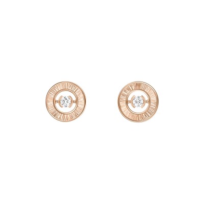 Possession earrings in 18K rose gold with diamonds