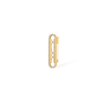 Move 10th Anniversary brooch in gold with diamonds