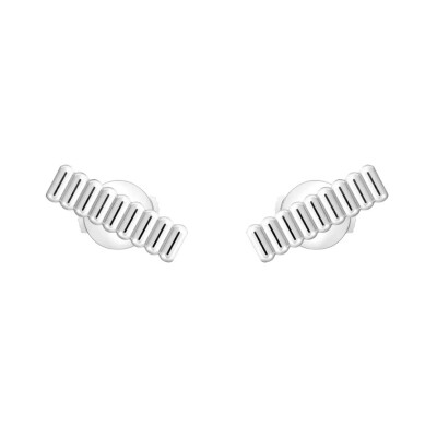 Boucheron Quatre Grosgrain – White Gold Stud Earrings
