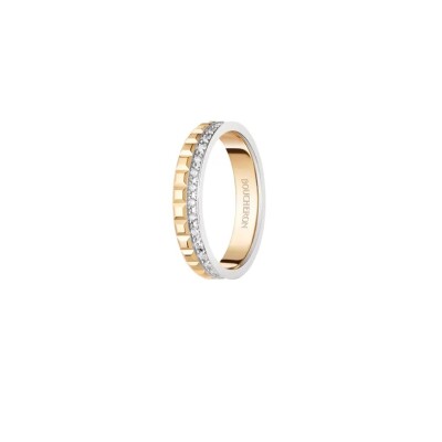 Boucheron Quatre Radiant Edition Clou de Paris – Yellow and White Gold Wedding Band