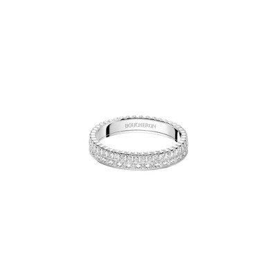 Boucheron Quatre Radiant Edition – White Gold Wedding Band set with 78 Diamonds
