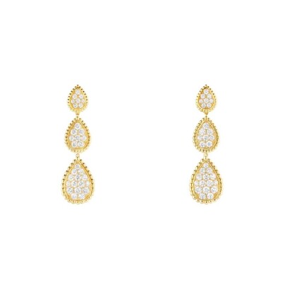 Boucheron Serpent Bohème – Pendants d’oreilles Motifs XS, S et M en Or Jaune sertis de Diamants