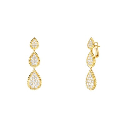Boucheron Serpent Bohème – Pendants d’oreilles Motifs XS, S et M en Or Jaune sertis de Diamants