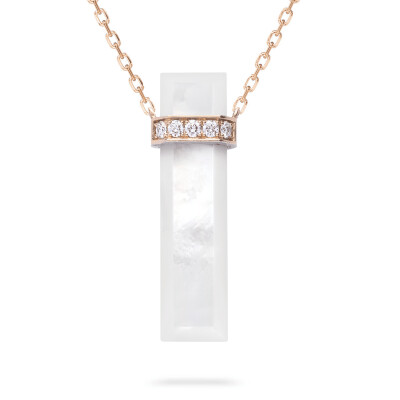 Maison Heavenly – Schmuck aus Roségold mit Perlmutt und 5 Diamanten