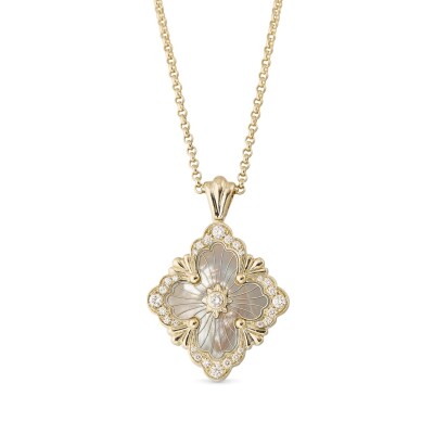 Buccellati Opera Tulle – Yellow Gold 18k Pendant with Mother-of-Pearl and Diamonds