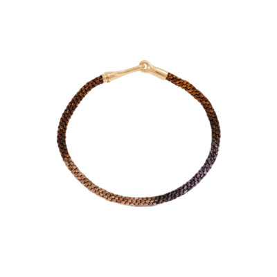 Ole Lynggaard Copenhagen – Life Bracelet Velvet with 18k Yellow Gold Hook Clasp