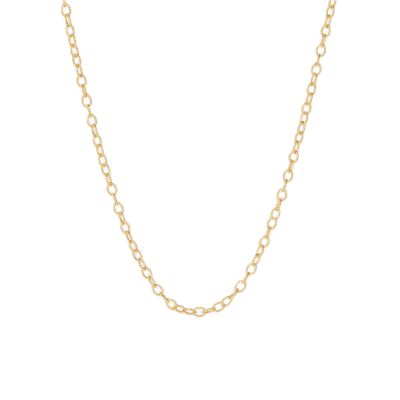 Collier Ole Lynggaard Lotus chaîne d'ancre torsadée en or jaune et feuille en or rose