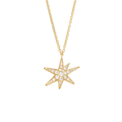 Ole Lynggaard Copenhagen – Funky Stars Necklace in 18k Yellow Gold with Diamonds