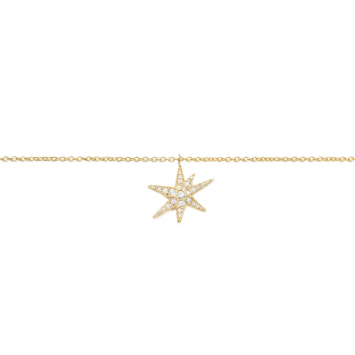 Ole Lynggaard Copenhagen – Funky Stars Necklace in 18k Yellow Gold with Diamonds