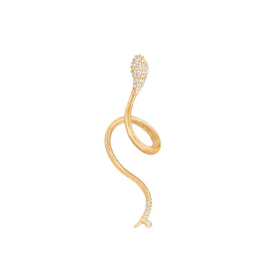 Ole Lynggaard Copenhagen – Snakes Pavé Diamond Stud Earring in 18k Yellow Gold