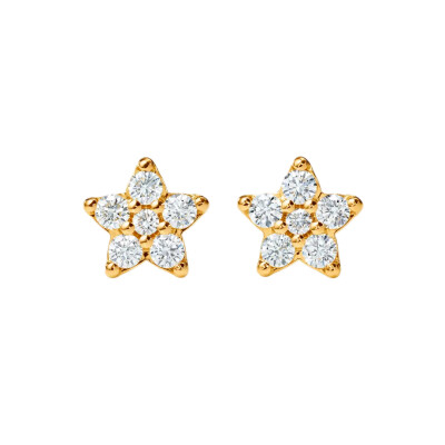 Ole Lynggaard Copenhagen – Shooting Stars Giga Stud Earrings in 18k Yellow Gold with Diamonds