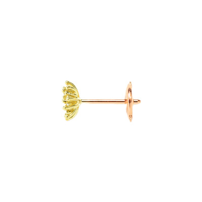 Le Petit Cactus Vanille – Clou d’Oreille avec Diamant en Or Vert 18k