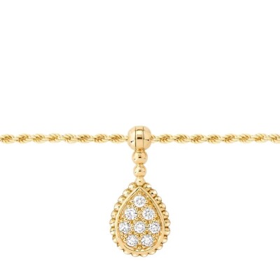 Bracelet de cheville Serpent Bohème Boucheron en or jaune 18 carats et diamants