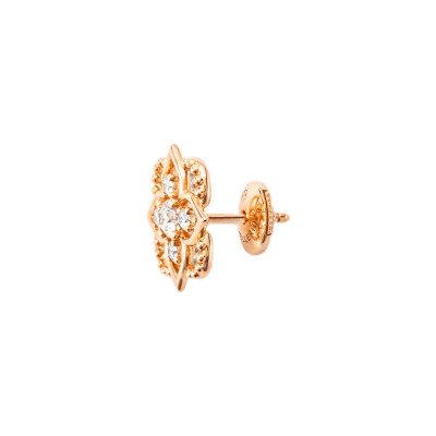 Giardino SM Diamond Mono Earring – 18k Pink Gold