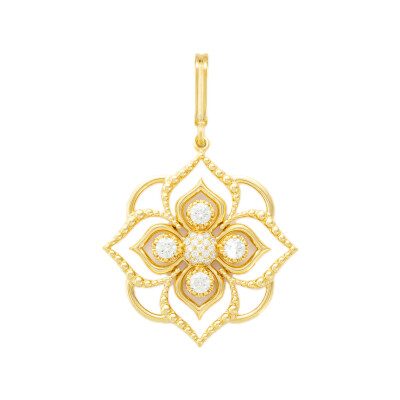 Giardino Diamond Medal – 18k Yellow Gold
