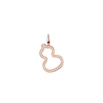 Large Wulu pendant in 18-karat rose gold set with diamonds