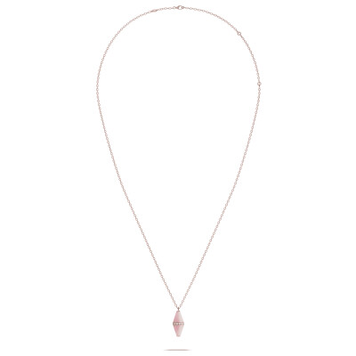 Celest XL Pink Opal – Pink Gold & Diamond Pendant