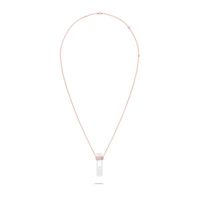 METEOR Halskette Perlmutt – Roségold & Diamanten