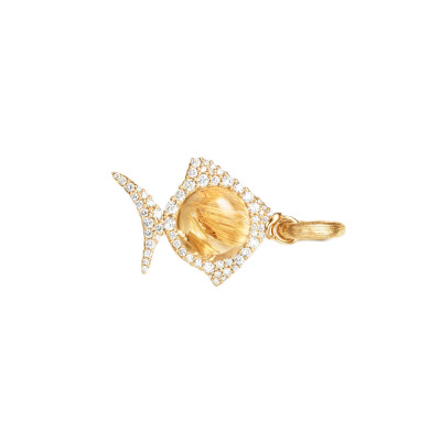 Ole Lynggaard Young Fish Charm Or & Diamants