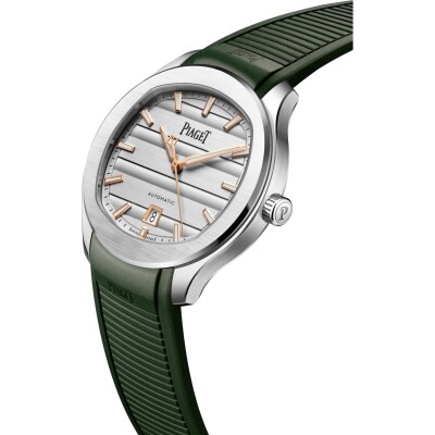 Piaget Polo Signature Date Automatik Uhr 42 mm Stahl Graues Zifferblatt