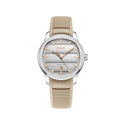 Piaget Polo Signature Date Automatik Uhr 36 mm Stahl & Diamanten