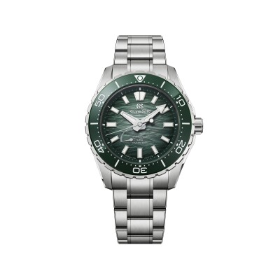 Grand Seiko Evolution 9 Spring Drive Diver 72h Uhr 40,8 mm Titan Grünes Zifferblatt