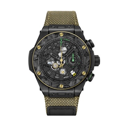 Hublot Big Bang Reloaded Usain Bolt Chronograph Uhr 44 mm Keramik & Carbon