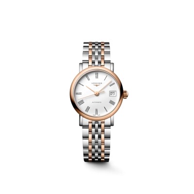Longines Elegant Collection Montre Acier et Or Rose 25,5 mm