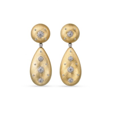 Buccellati Macri Earrings Yellow Gold and Diamonds