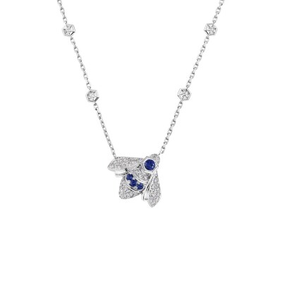 Pendentif Bee de Chaumet - Or Blanc, Saphirs et Diamants