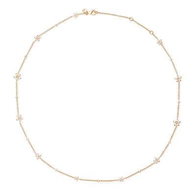 Ole Lynggaard Copenhagen Shooting Stars Necklace 80 cm Yellow Gold and Diamonds