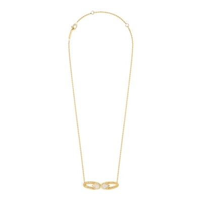 Serpent Bohème Vintage Pendant in Yellow Gold and Diamonds