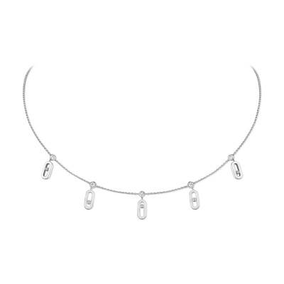 Move Uno Choker Necklace by Messika in White Gold and Diamond